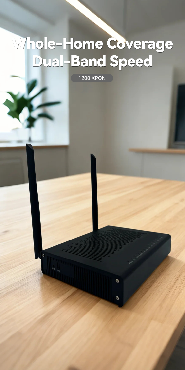 in8145 gpon/xpon combo onu fttx 4ge dual band wi fi 4 1200mbps