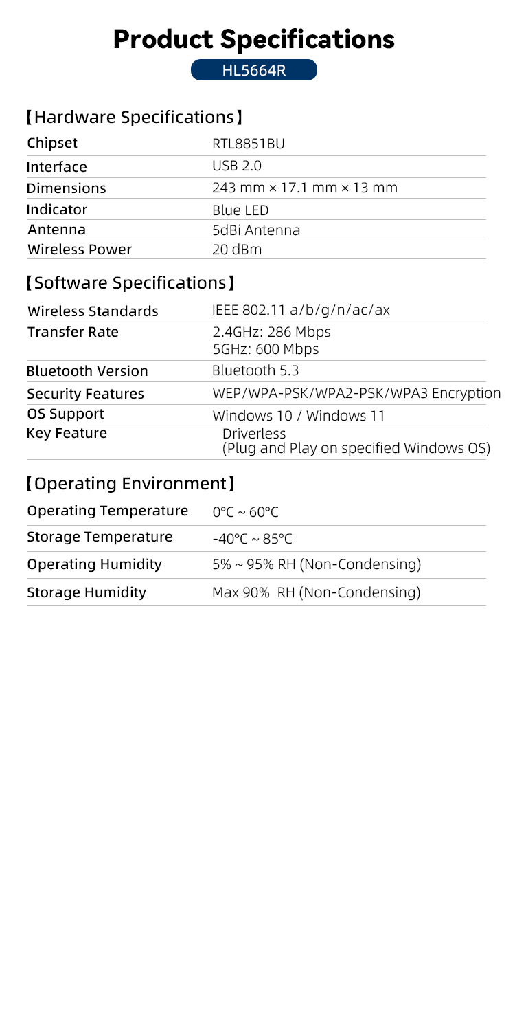 5664R AX900 Mbps WiFi 6 USB Adapter - Dual Band USB 2.0 Network Dongle with External Antenna for Windows 10/11 5664r (10)