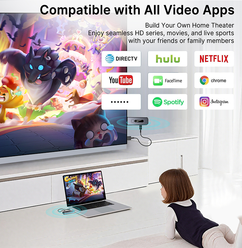 Crystal-Clear Wireless HDMI Extender Break Free from Cables with Stable 4K/1080P Transmission hd13 details (12)