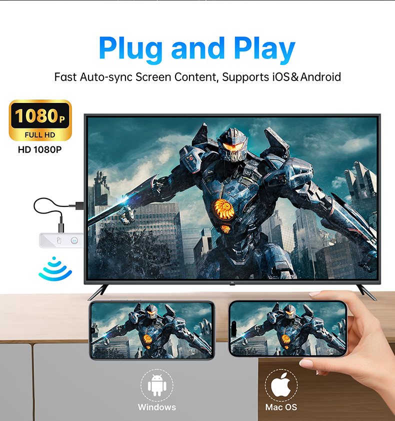 Next-Gen Wireless HDMI Extender: Uninterrupted Streaming for Gaming, Movies & Meetings hd52 details (4)